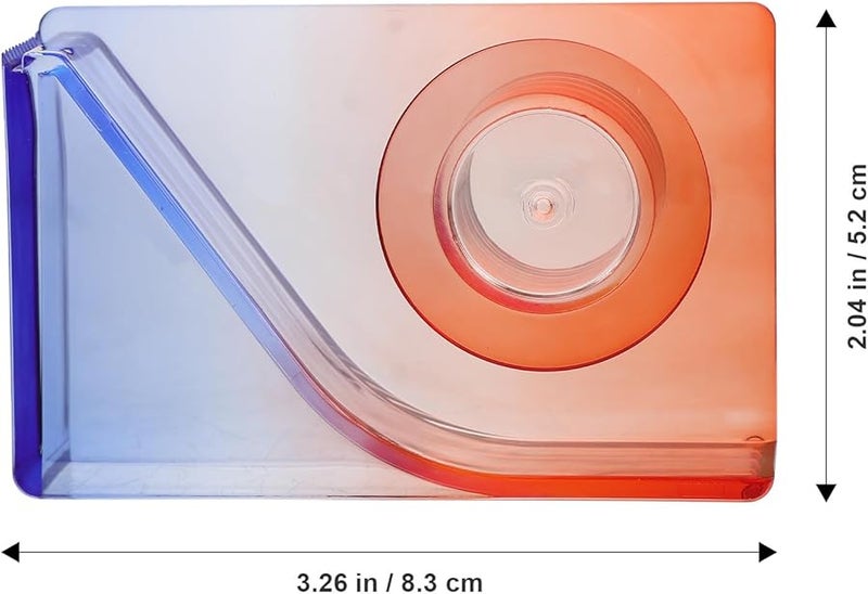 Mini Portable Tape Dispenser With Cutter Red Blue Gradient Color For Home Office - Image 2